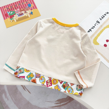 Dječje T‑shirt, unisex, japanski stil, dugi rukav, okrugli izrez, 90% pamuk