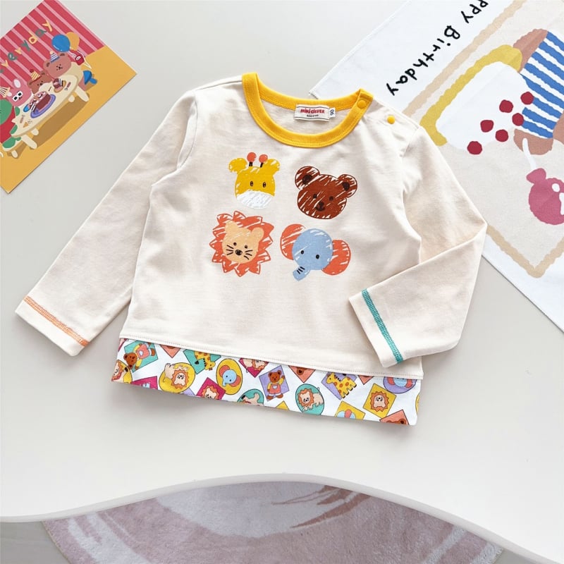 Dječje T‑shirt, unisex, japanski stil, dugi rukav, okrugli izrez, 90% pamuk