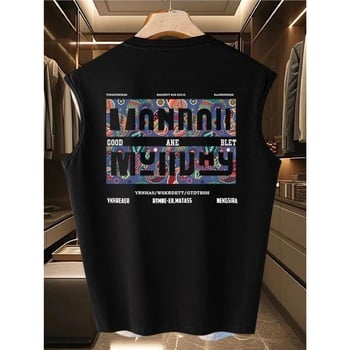 Свободен безръкав жилет с райета corduroy плат, полиестер 91–95%, боядисване, стил Хонг Конг