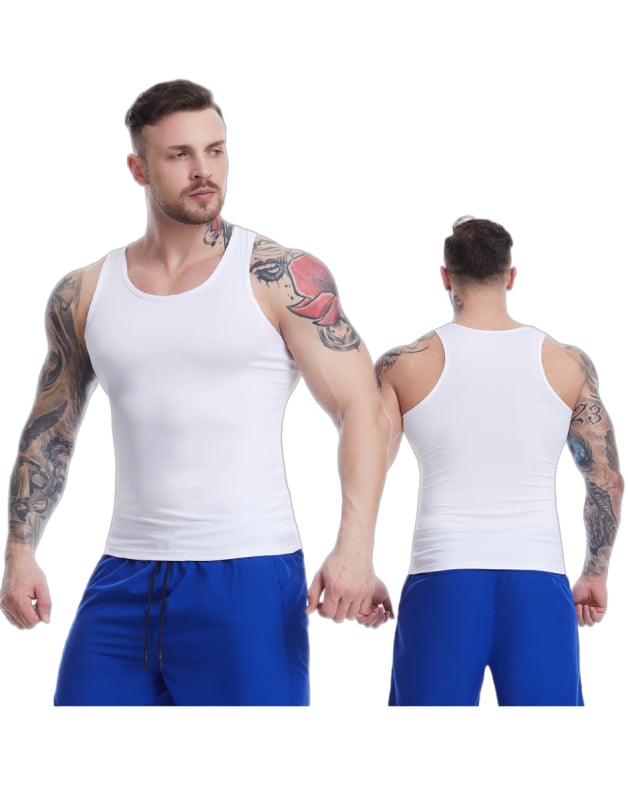 Спортна безръкавка с кръгла яка, тясно прилепване, 95% полиестер.