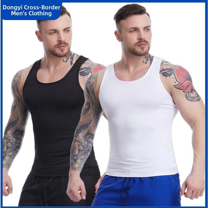 Спортна безръкавка с кръгла яка, тясно прилепване, 95% полиестер.