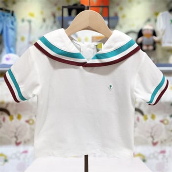 Unisex dječje kratke rukave majice, 100% pamuk, crtani uzorak, ljeto 2025