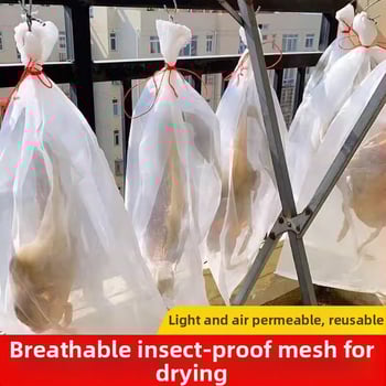 Najlon mreža za sušenje, protiv muha, prozračna, otporna na ptice, jednostupan mreža, paket 25 komada