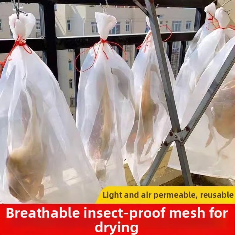 Najlon mreža za sušenje, protiv muha, prozračna, otporna na ptice, jednostupan mreža, paket 25 komada