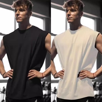 Ανδρικό αμάνικο αθλητικό γιλέκο, στρογγυλός λαιμός, γρήγορο στέγνωμα και διαπνοή, πολυεστέρας 90-95%, 201-250 g/m², Καλοκαίρι