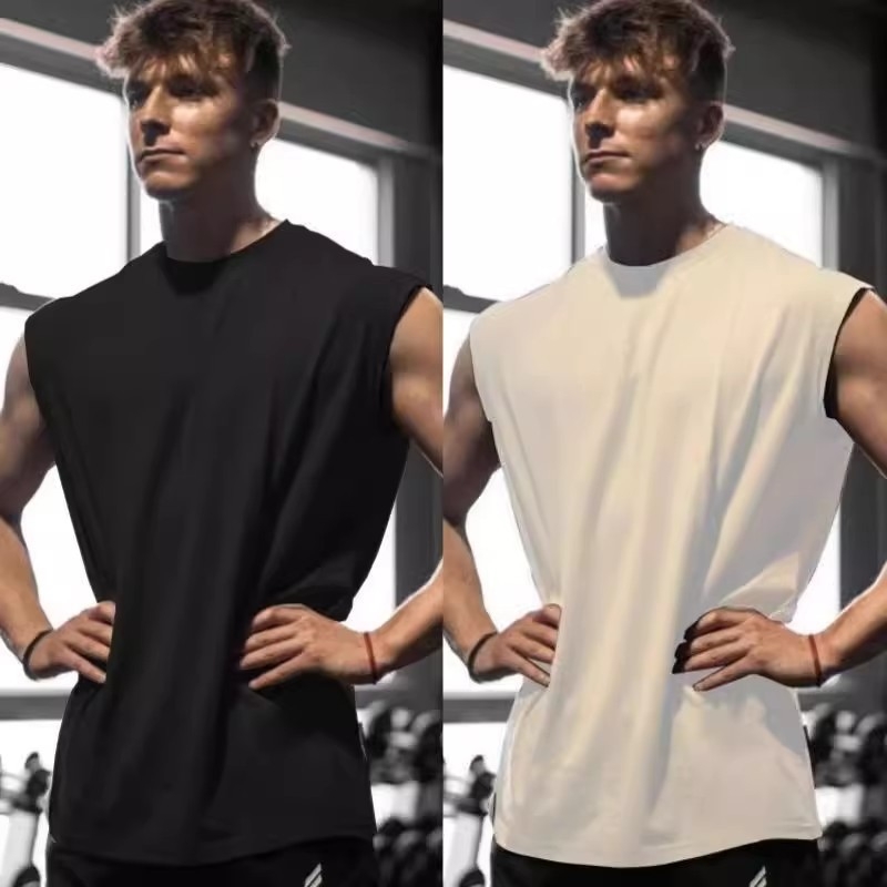 Ανδρικό αμάνικο αθλητικό γιλέκο, στρογγυλός λαιμός, γρήγορο στέγνωμα και διαπνοή, πολυεστέρας 90-95%, 201-250 g/m², Καλοκαίρι