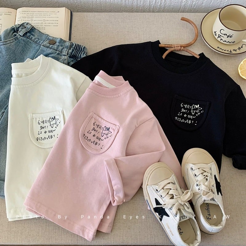 Dječje majice s dugim rukavima, korejski stil, slobodan kroj, 100% pamuk, okrugli izrez, za djecu od 3 do 8 godina