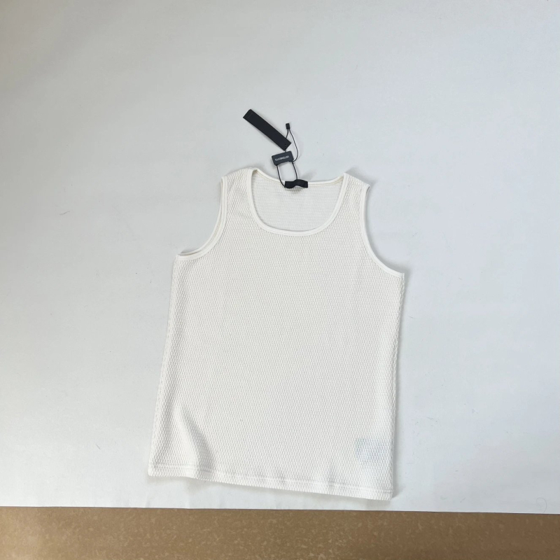 Безръкав плетен жилет с шарка на пчелна клетка и 3D жакардова текстура, тясна кройка, полиестер 95%, прав подгъв