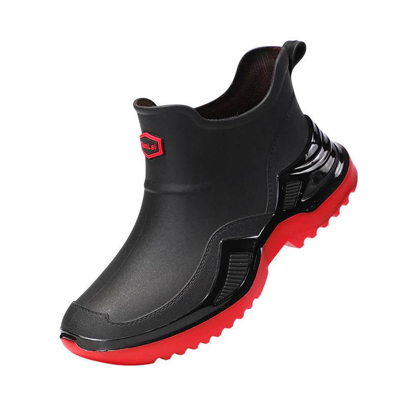 Muške kišne čizme, vodootporne, PU uložak, mrežasta podstava, niska visina čizme