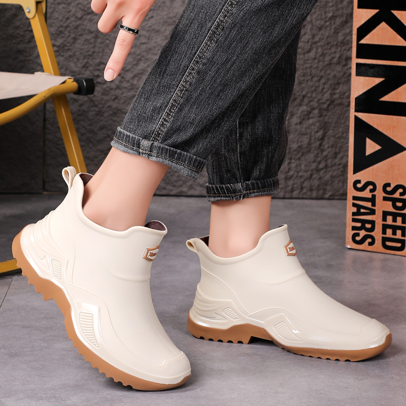 Muške kišne čizme, vodootporne, PU uložak, mrežasta podstava, niska visina čizme