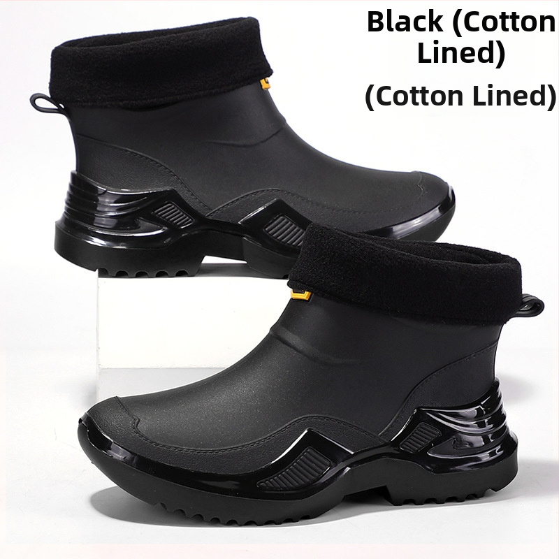 Muške kišne čizme, vodootporne, PU uložak, mrežasta podstava, niska visina čizme