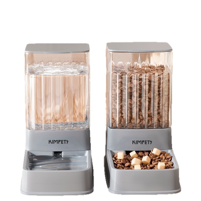 Hrănitoare și apă pentru pisici, cu dungi verticale transparente, demontabilă, capacitate mare, material PP