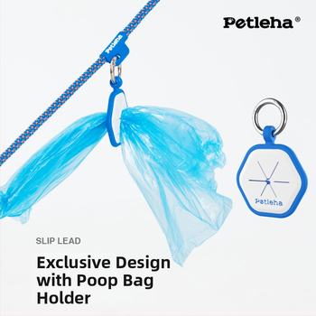PETLEHA Pružni vodilica za trening psa s integriranim ovratnikom, ne teleskopski dizajn, poliester šnura i hardver od cinka