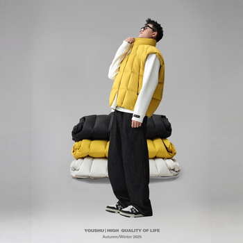 Muško zimsko jakna-žilлит s kapuljком od perja, 81–85% sadržaj perja, 100–150 g punjenje, zatvarač, duljina 50–65 cm