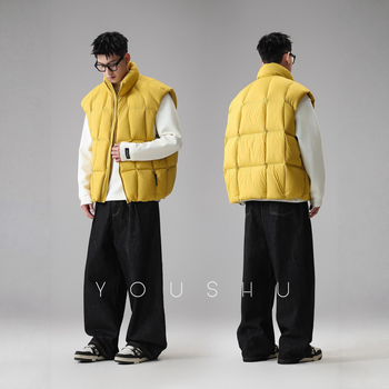 Muško zimsko jakna-žilлит s kapuljком od perja, 81–85% sadržaj perja, 100–150 g punjenje, zatvarač, duljina 50–65 cm