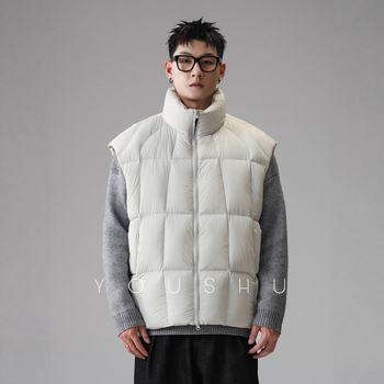 Muško zimsko jakna-žilлит s kapuljком od perja, 81–85% sadržaj perja, 100–150 g punjenje, zatvarač, duljina 50–65 cm