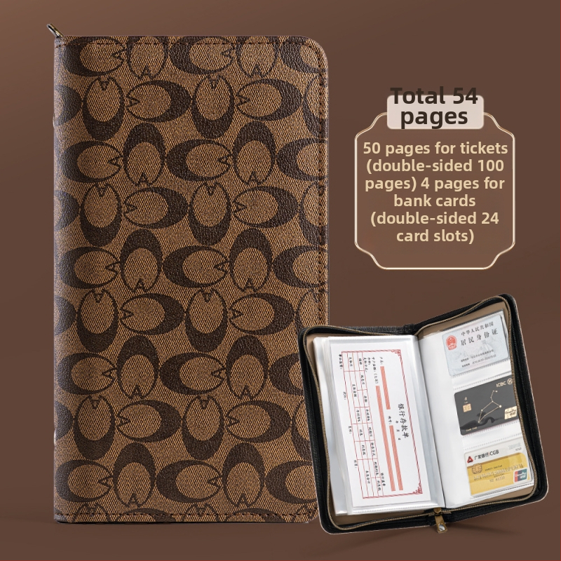 Kožni višefunkcionalni organizator za potvrde i bankovne depozite sa zatvaračem — model CDB0102100902, od Multi-Collection