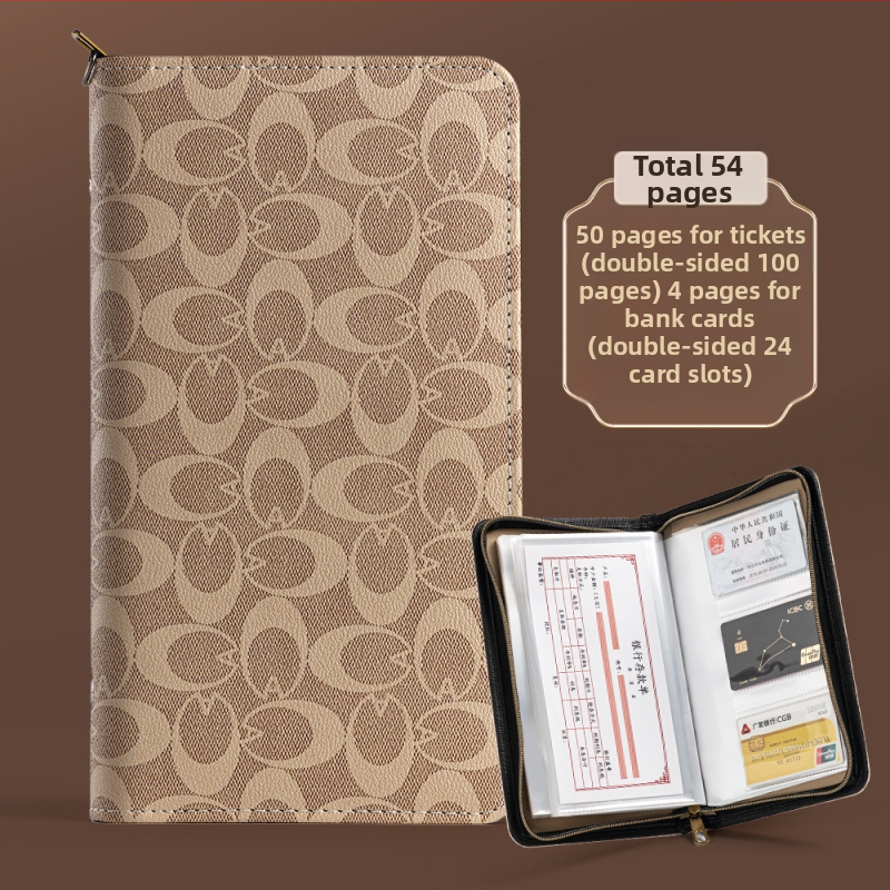 Kožni višefunkcionalni organizator za potvrde i bankovne depozite sa zatvaračem — model CDB0102100902, od Multi-Collection