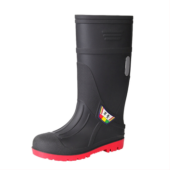 Muške kišne čizme visokog kroja od PVC-a, plastična potplata, slip-on