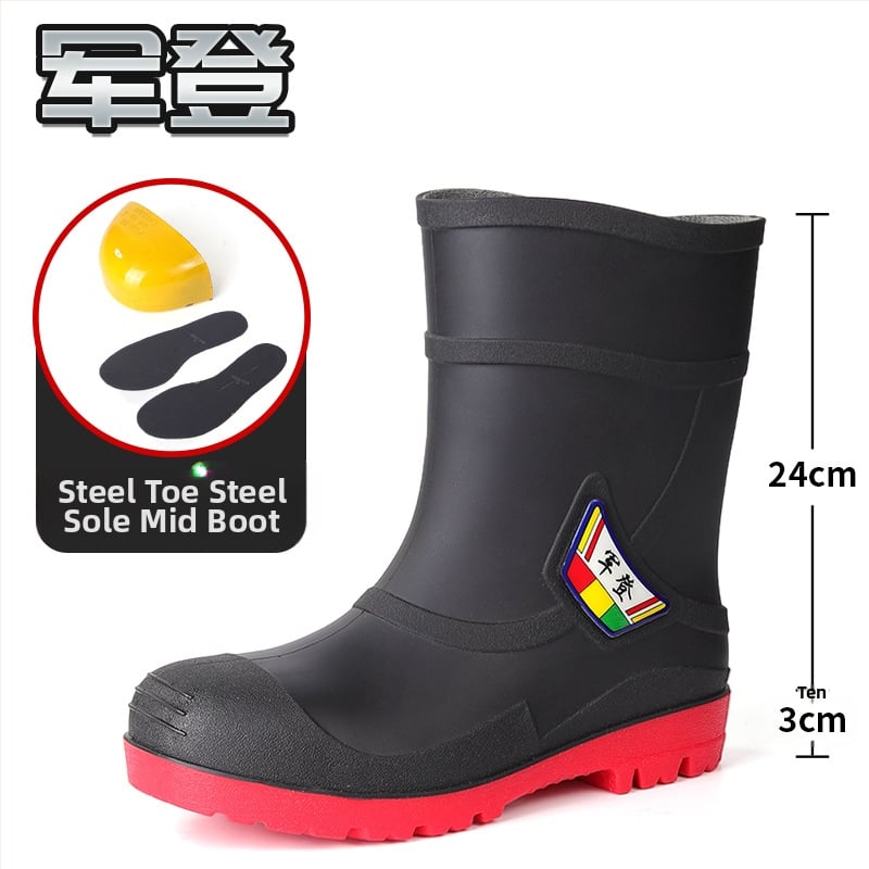 Muške kišne čizme visokog kroja od PVC-a, plastična potplata, slip-on