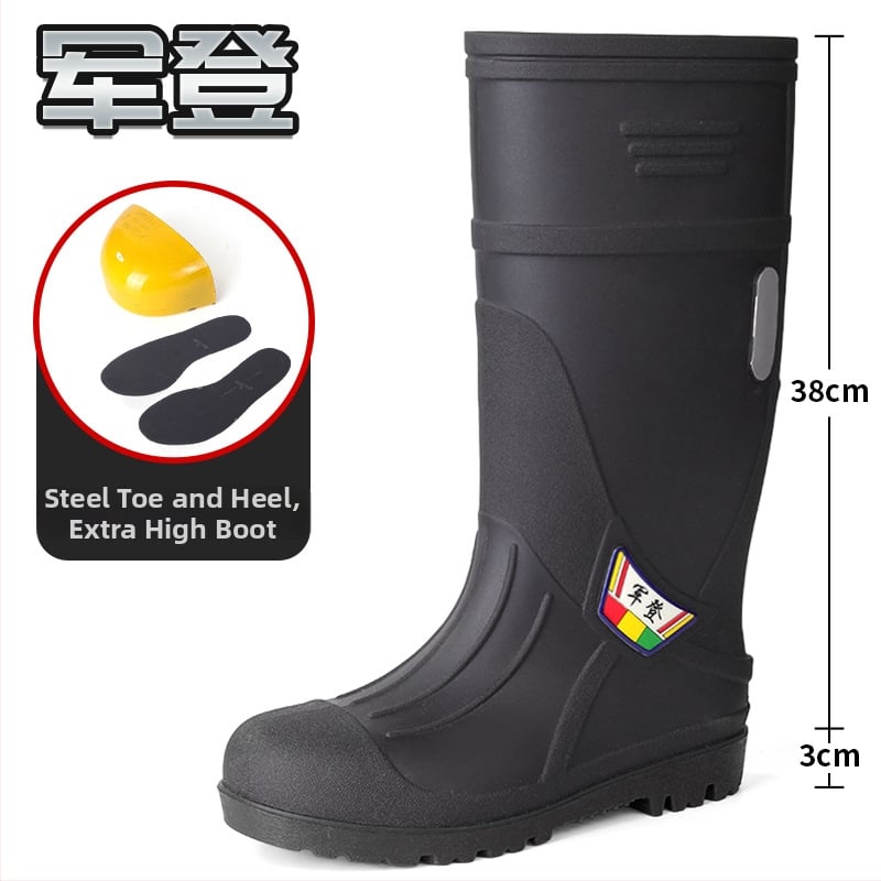 Muške kišne čizme visokog kroja od PVC-a, plastična potplata, slip-on