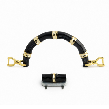 Drška za torbu od imitacije bambusa, retro hardver, izdržljiva tekstura, materijal: smola, jednostavna ugradnja