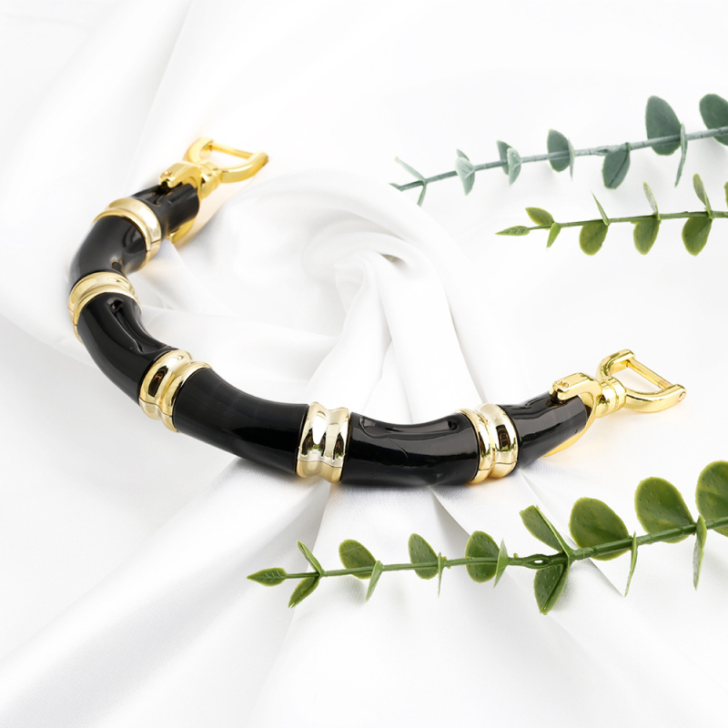 Drška za torbu od imitacije bambusa, retro hardver, izdržljiva tekstura, materijal: smola, jednostavna ugradnja