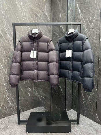 Down jakna za biciklizam, s velikim logom, s odvojivim rukavima, kapuljačom, zipom, unisex, zimska jakna, punjenje od bijelog gusjeg perja, 650 punjenja