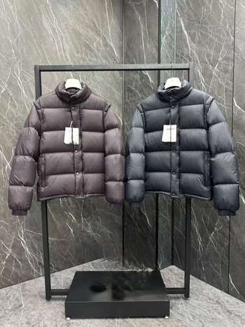 Down jakna za biciklizam, s velikim logom, s odvojivim rukavima, kapuljačom, zipom, unisex, zimska jakna, punjenje od bijelog gusjeg perja, 650 punjenja