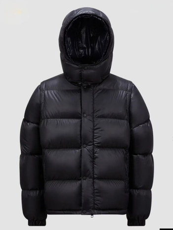 Down jakna za biciklizam, s velikim logom, s odvojivim rukavima, kapuljačom, zipom, unisex, zimska jakna, punjenje od bijelog gusjeg perja, 650 punjenja