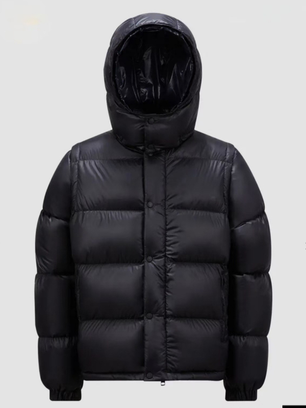 Down jakna za biciklizam, s velikim logom, s odvojivim rukavima, kapuljačom, zipom, unisex, zimska jakna, punjenje od bijelog gusjeg perja, 650 punjenja