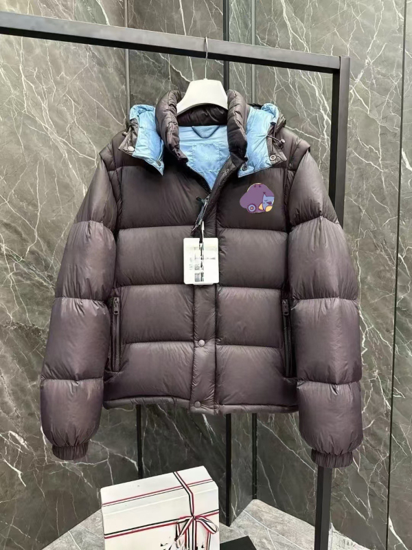 Down jakna za biciklizam, s velikim logom, s odvojivim rukavima, kapuljačom, zipom, unisex, zimska jakna, punjenje od bijelog gusjeg perja, 650 punjenja