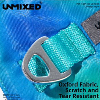 Pasji prsni harnes s gradijentnim dizajnom, podesiv, otporan na hvatanje, poliester