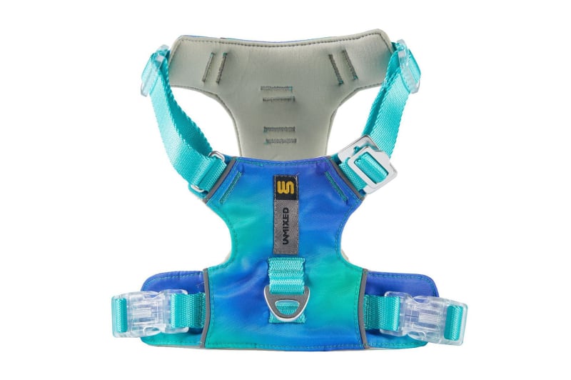Pasji prsni harnes s gradijentnim dizajnom, podesiv, otporan na hvatanje, poliester