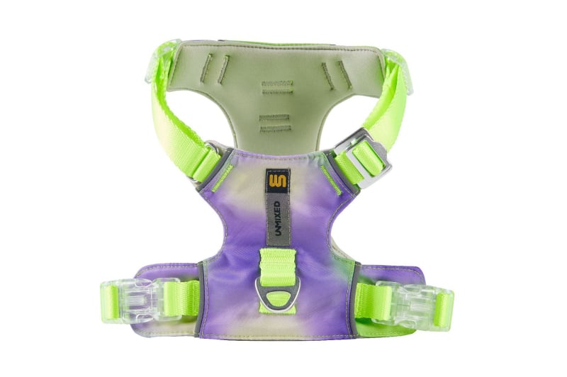 Pasji prsni harnes s gradijentnim dizajnom, podesiv, otporan na hvatanje, poliester