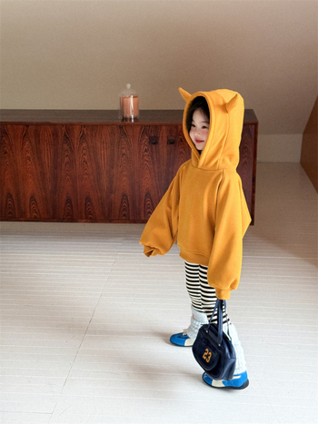 Dječji zimski dukserica u korejskom stilu za djevojčice, debeli pamuk s vunenom podstavom, pulover s dugim rukavima, bez kapulje, uzrast 3–8 godina