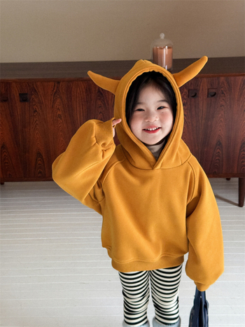 Dječji zimski dukserica u korejskom stilu za djevojčice, debeli pamuk s vunenom podstavom, pulover s dugim rukavima, bez kapulje, uzrast 3–8 godina