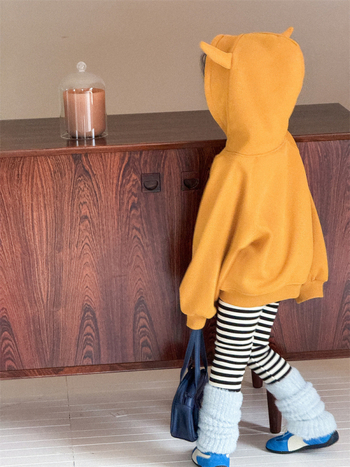 Dječji zimski dukserica u korejskom stilu za djevojčice, debeli pamuk s vunenom podstavom, pulover s dugim rukavima, bez kapulje, uzrast 3–8 godina