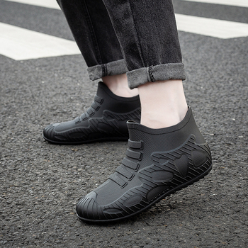 Muške kratke kišne cipele – vodootporne, PVC gornji dio, mrežasta podstava, slip-on