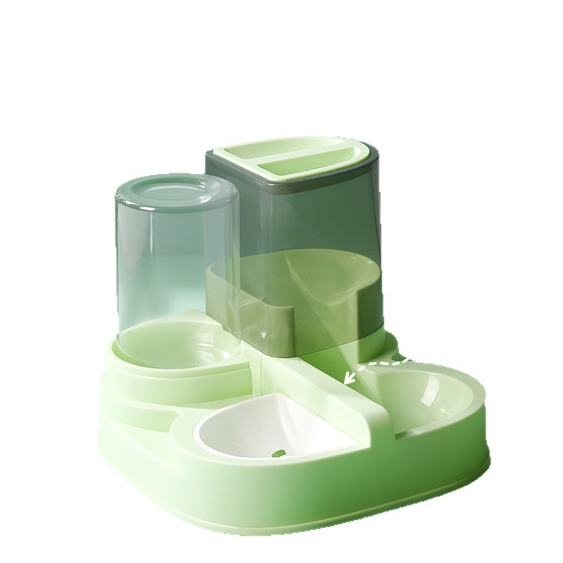 Fermător automat pentru pisici cu tavă integrată de apă și mâncare, material PP, brand Jiayou, model Semi-oval Feeder