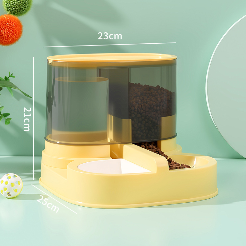 Fermător automat pentru pisici cu tavă integrată de apă și mâncare, material PP, brand Jiayou, model Semi-oval Feeder