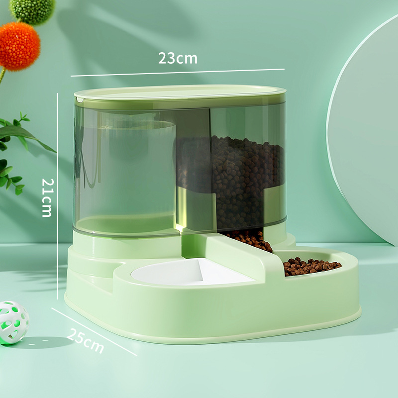 Fermător automat pentru pisici cu tavă integrată de apă și mâncare, material PP, brand Jiayou, model Semi-oval Feeder