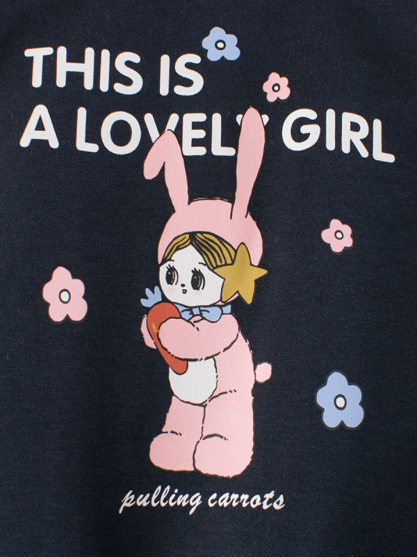 Pulover pentru copii cu căptușeală din fleece, stil coreean, model desen animat, material din bumbac cu căptușeală poliester