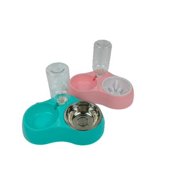 Bol de apă pentru pisici din plastic, cu design anti-stropire – accesoriu pentru hrănire animale de companie