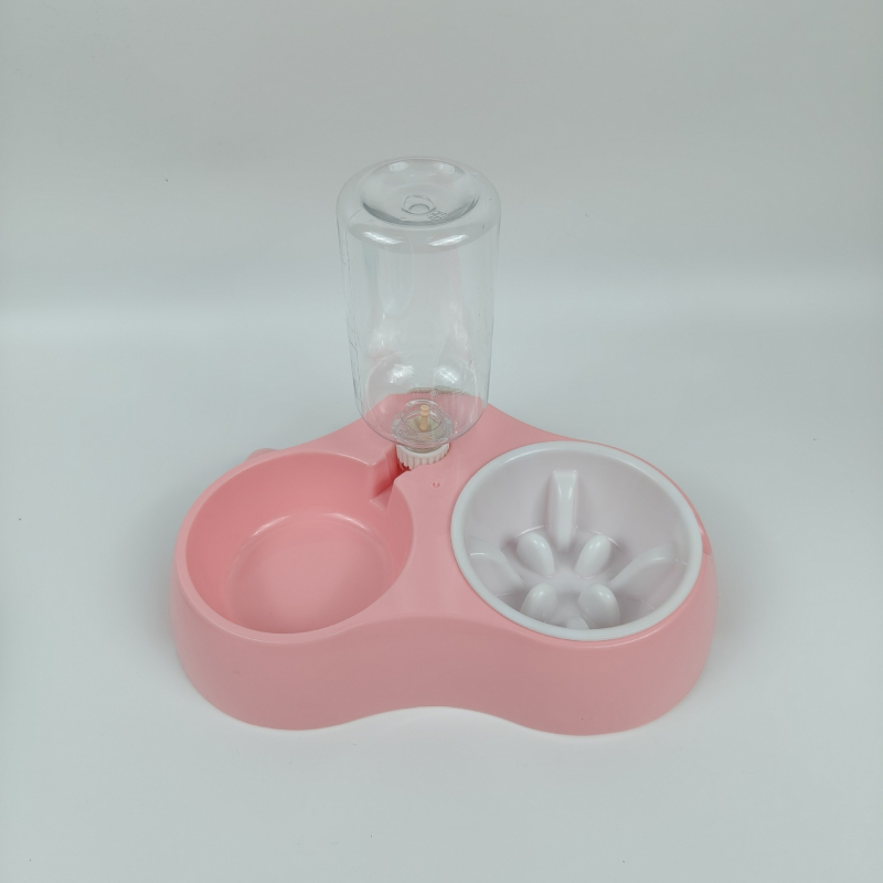 Bol de apă pentru pisici din plastic, cu design anti-stropire – accesoriu pentru hrănire animale de companie