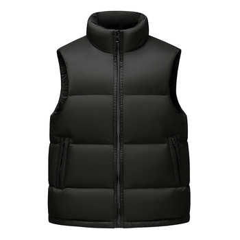 Lagana muška jakna s perjem, stojeći ovratnik, zatvarač, 100% punjenje perjem, dužina 50–65 cm