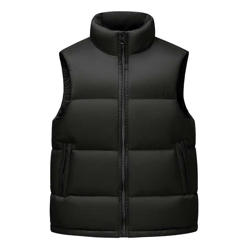 Lagana muška jakna s perjem, stojeći ovratnik, zatvarač, 100% punjenje perjem, dužina 50–65 cm