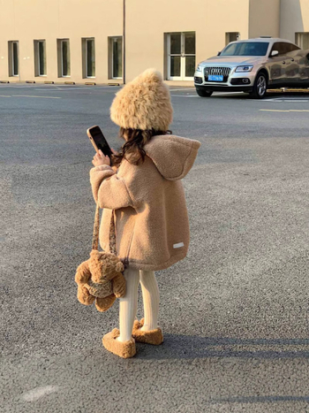 Dječja dukserica s kapuljom u korejskom stilu, debeli flis (3–8 godina)