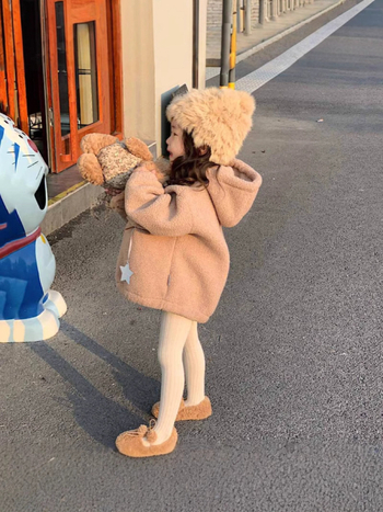 Dječja dukserica s kapuljom u korejskom stilu, debeli flis (3–8 godina)