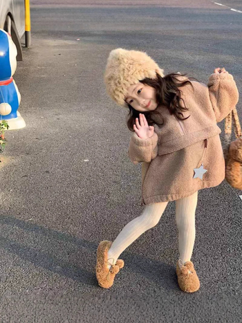 Dječja dukserica s kapuljom u korejskom stilu, debeli flis (3–8 godina)